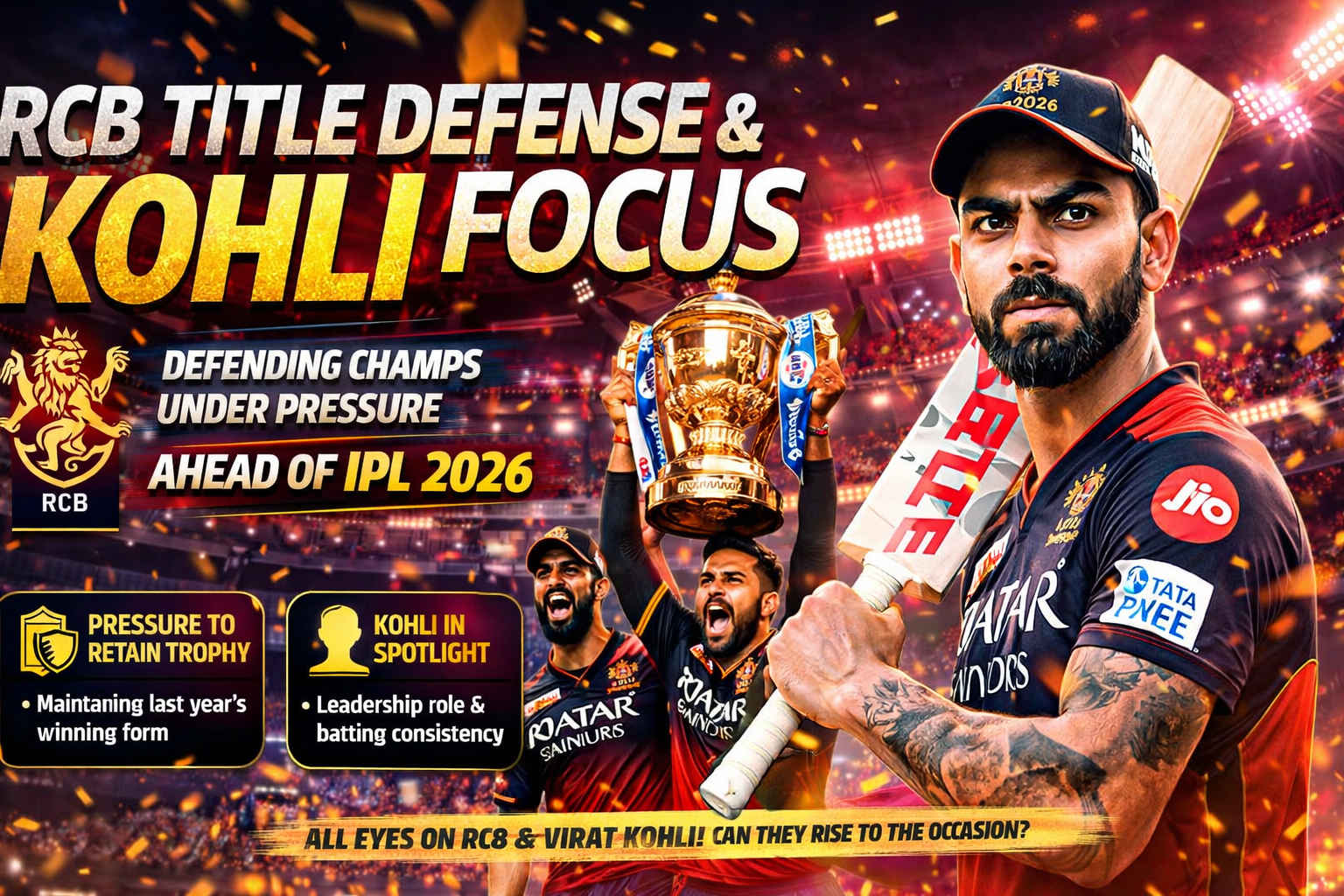 RCB Title Defense & Kohli Focus
